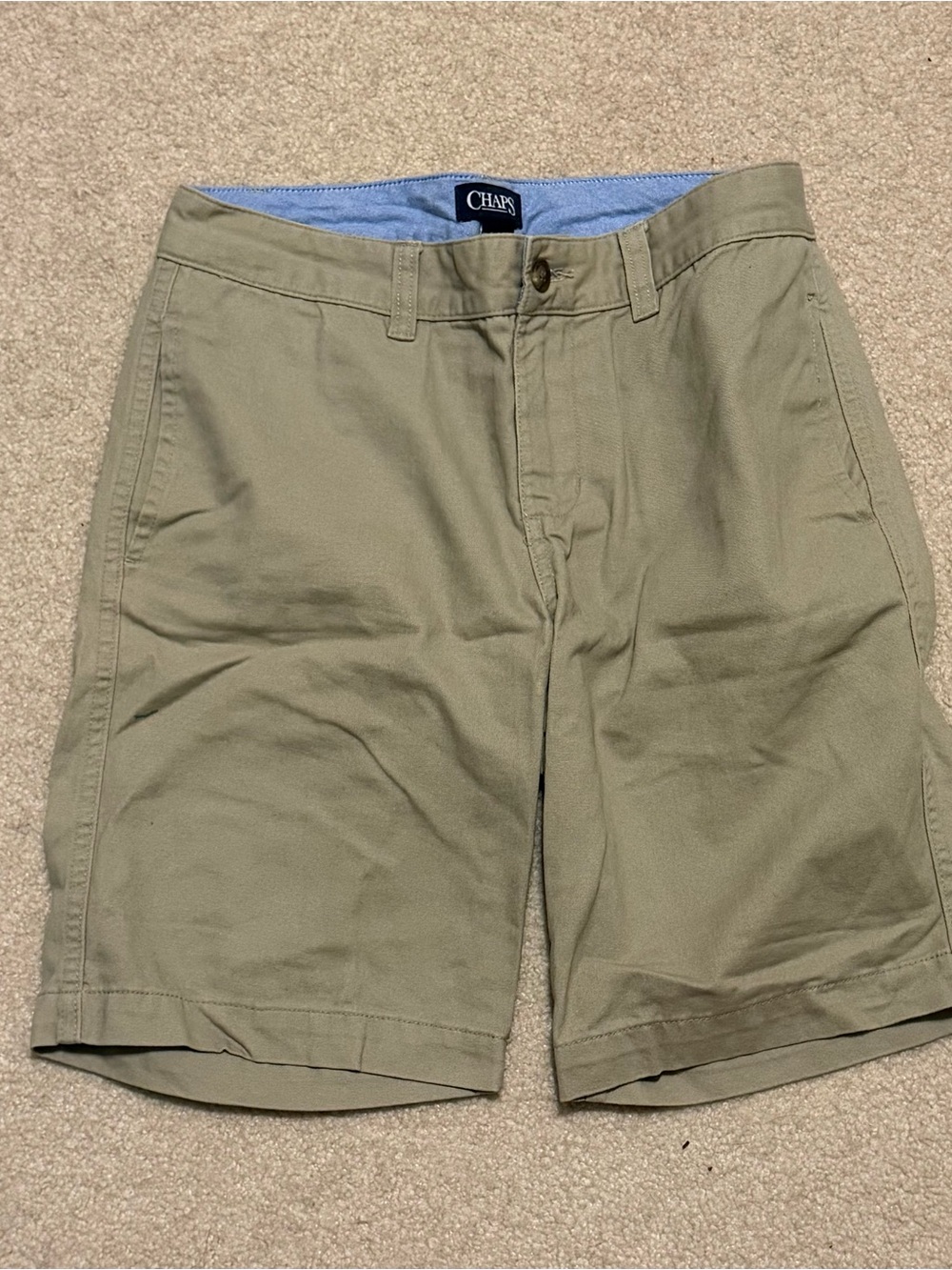 Chaps Olive Green Casual Cotton Shorts